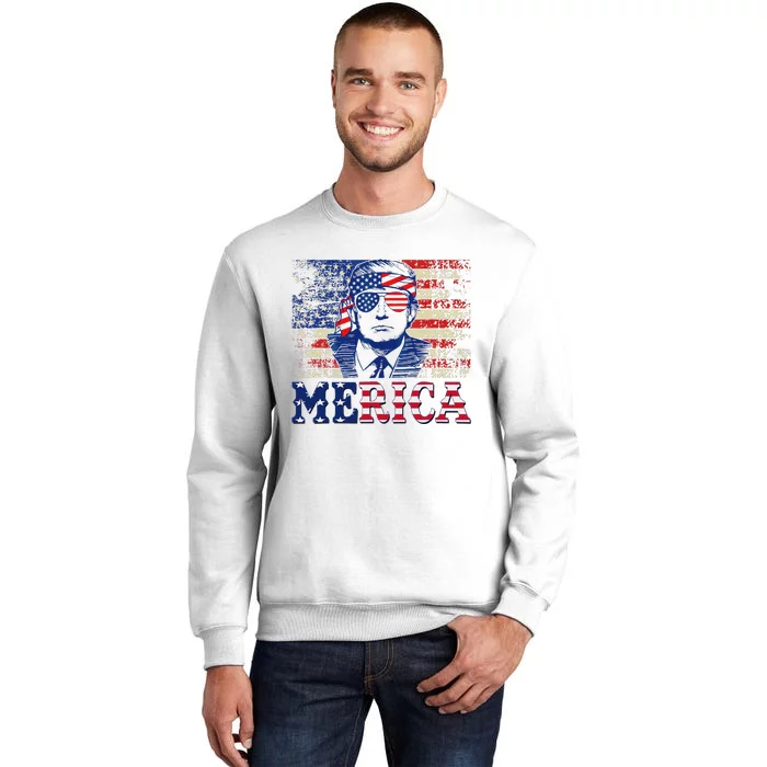 Trump Merica 4th Of July Design Sweatshirt