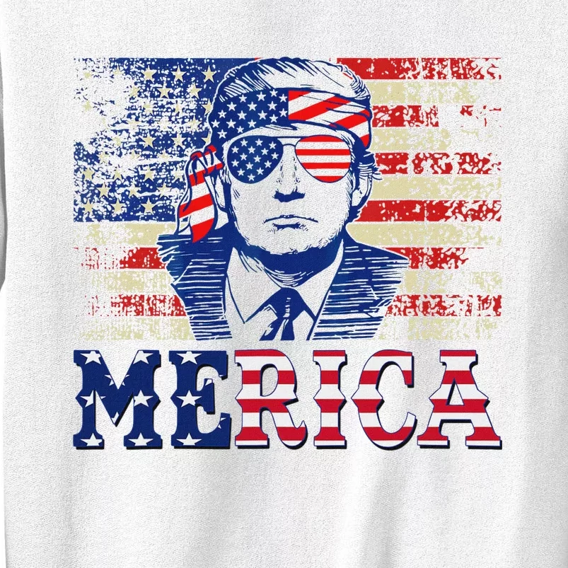 Trump Merica 4th Of July Design Sweatshirt