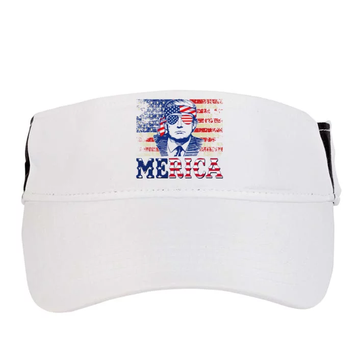 Trump Merica 4th Of July Design Adult Drive Performance Visor