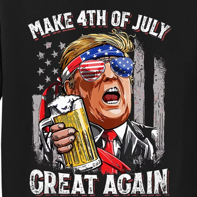 Trump Make 4th Of July Great Again Drinking Beer Sweatshirt