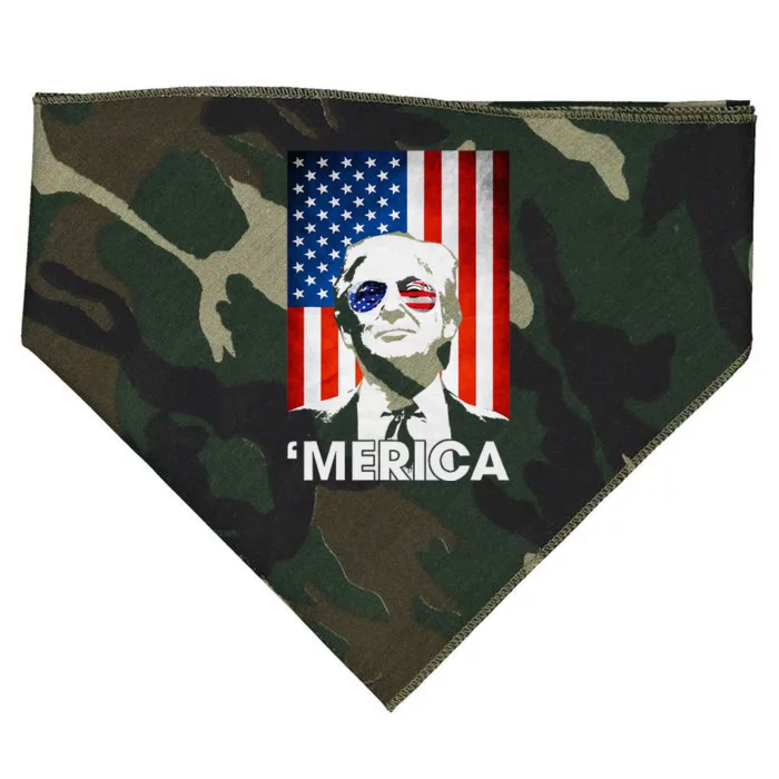 Trump Merica American Flag Murica Patriotic USA-Made Doggie Bandana