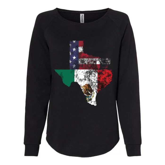 TEXAS Mexico American Flag Cinco De Mayo Mexican T Womens California Wash Sweatshirt