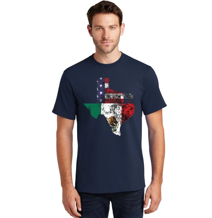 TEXAS Mexico American Flag Cinco De Mayo Mexican T Tall T-Shirt