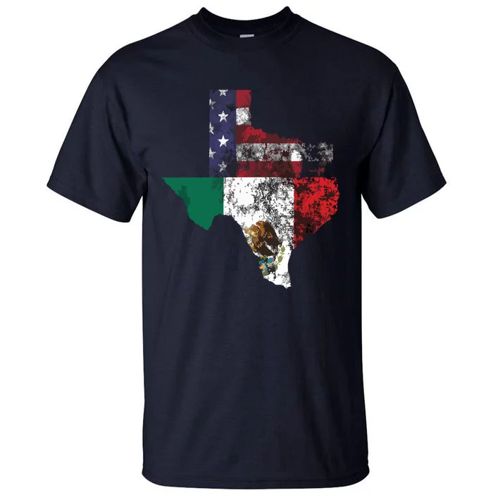 TEXAS Mexico American Flag Cinco De Mayo Mexican T Tall T-Shirt