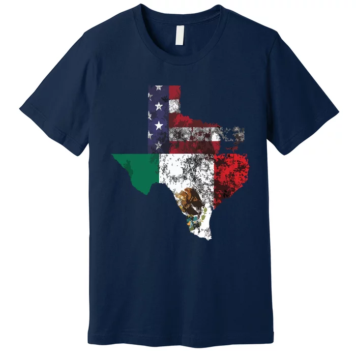 TEXAS Mexico American Flag Cinco De Mayo Mexican T Premium T-Shirt