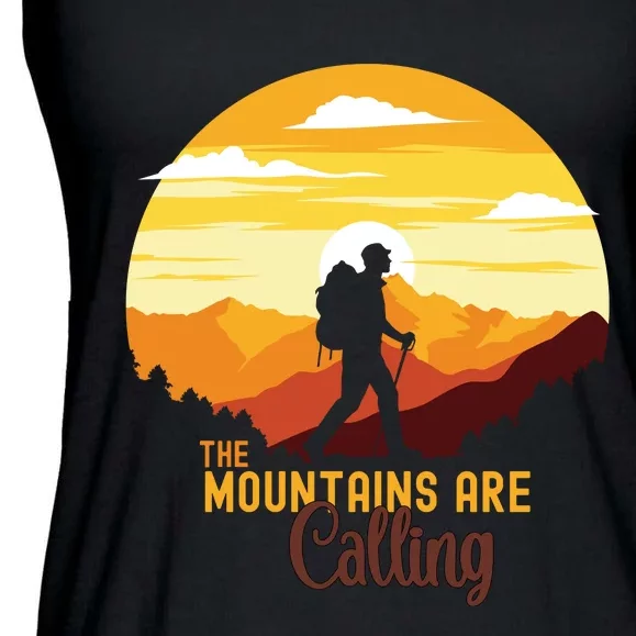 The Mountains Are Calling Ladies Essential Flowy Tank