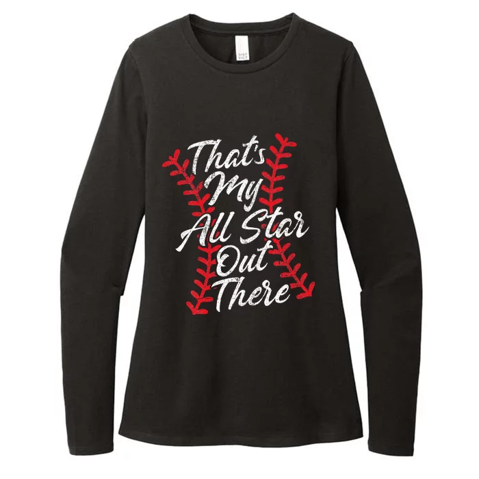 Thats My All Star Out There Baseball Laces Mom Mama Cute Womens CVC Long Sleeve Shirt