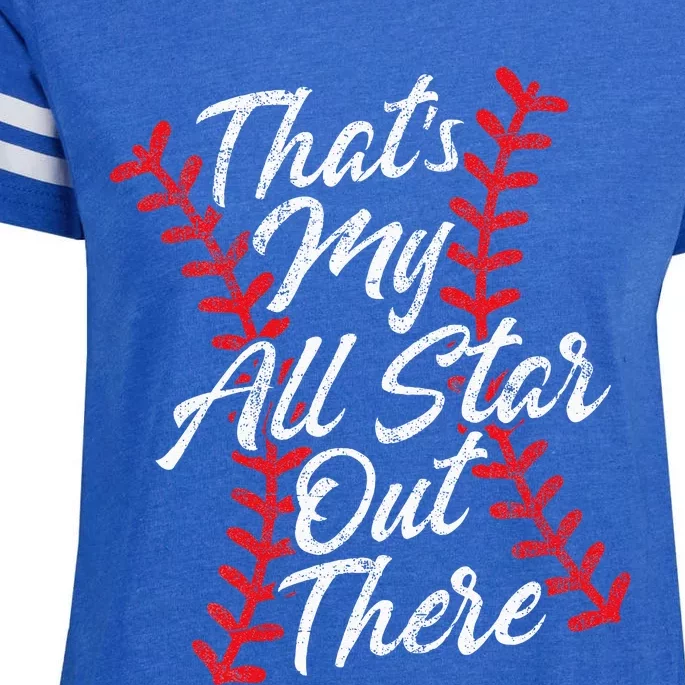 Thats My All Star Out There Baseball Laces Mom Mama Cute Enza Ladies Jersey Football T-Shirt