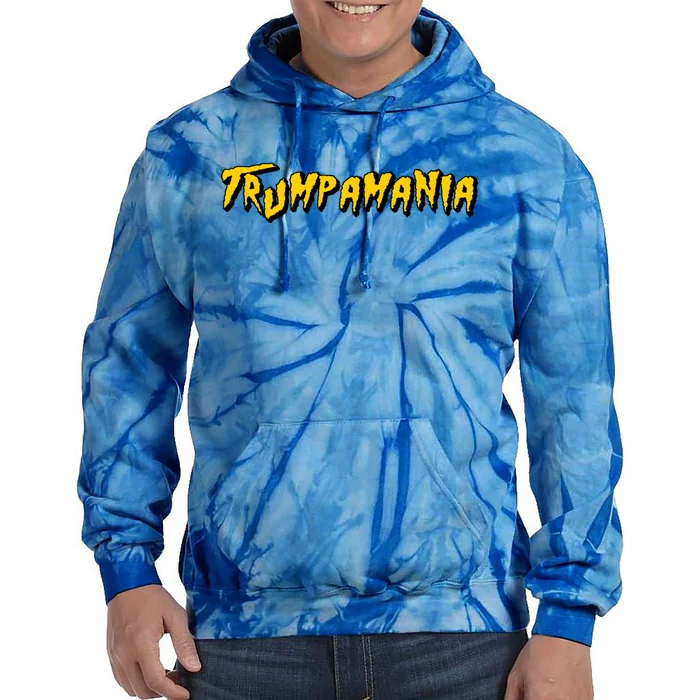 Trumpamania Make America Great Again 2024 Front & Back Tie Dye Hoodie