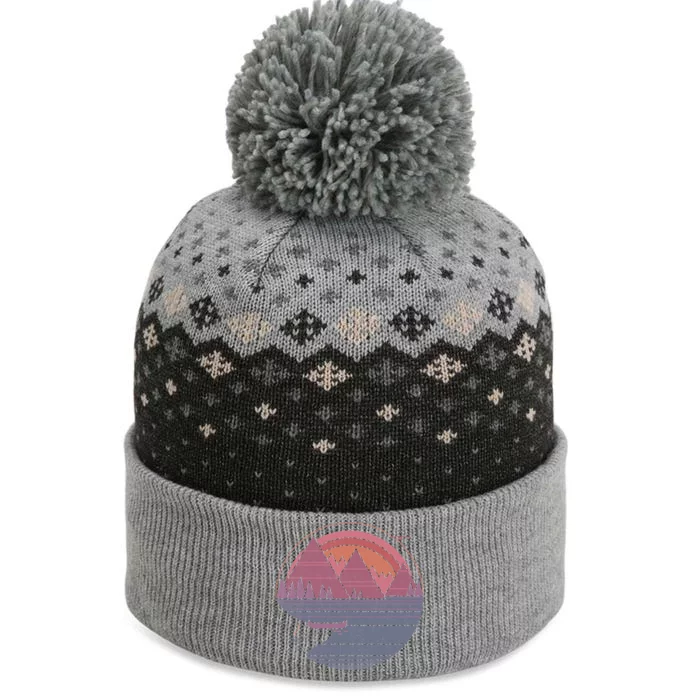 The Mountains Are Calling The Baniff Cuffed Pom Beanie