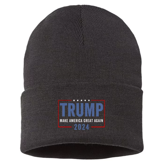 Trump Make America Great Again Sustainable Knit Beanie