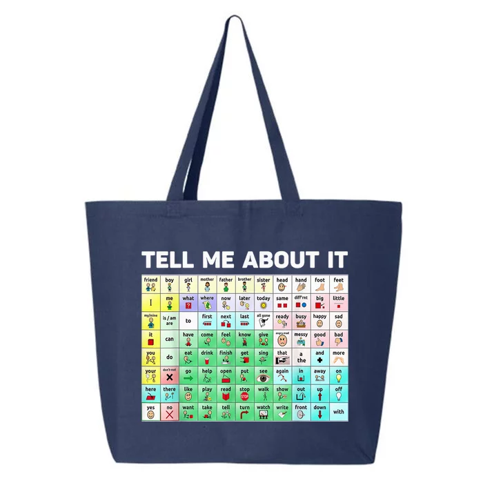 Tell Me About It Speech Language Pathology AAC Sped Teacher 25L Jumbo Tote