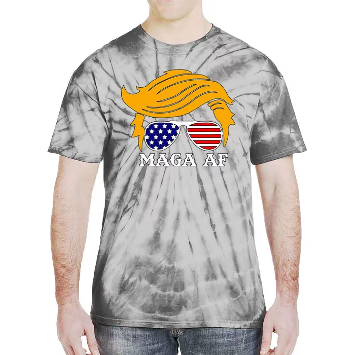 Trump Maga Af Funny Parody Orange Hair Tie-Dye T-Shirt