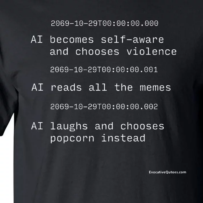 The Moment Artificial Intelligence Becomes Selfaware Tall T-Shirt