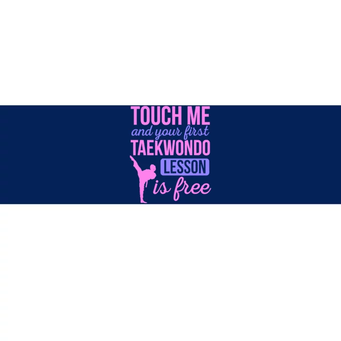 Touch Me And Your First Taekwondo Lesson Is Free Martial Art Bumper Sticker