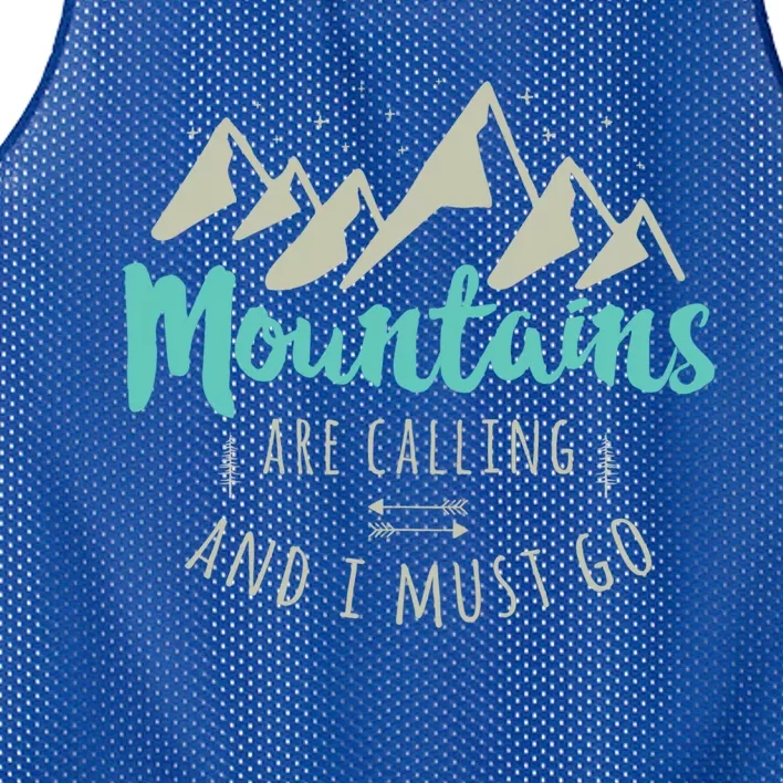 The Mountains Are Calling And I Must Go Wanderlust Nature Cute Gift Mesh Reversible Basketball Jersey Tank