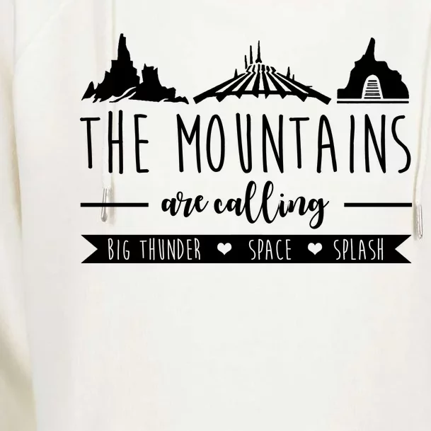 The Mountains Are Calling Big Thunder Space Splash Womens Funnel Neck Pullover Hood