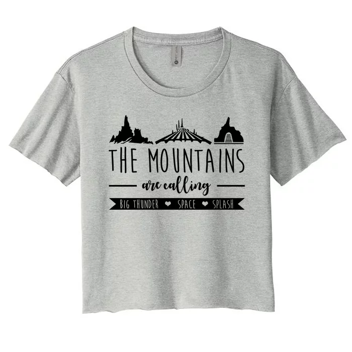 The Mountains Are Calling Big Thunder Space Splash Women's Crop Top Tee