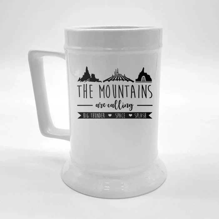 The Mountains Are Calling Big Thunder Space Splash Front & Back Beer Stein