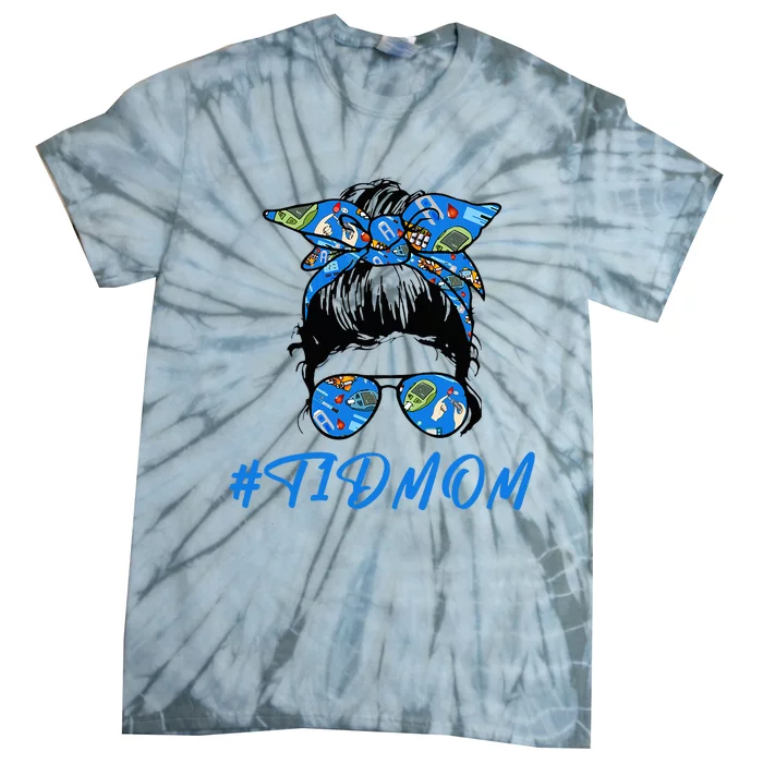 T1D Mom  A T1D Proud Mom For Diabetes Awareness Tie-Dye T-Shirt