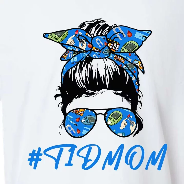 T1D Mom  A T1D Proud Mom For Diabetes Awareness Sueded Cloud Jersey T-Shirt