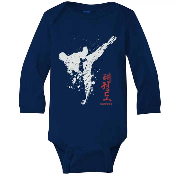 Taekwondo Martial Arts Tkd Gift Baby Long Sleeve Bodysuit