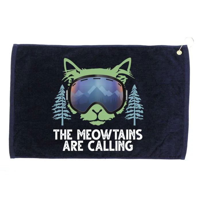 The Meowtains Are Calling Grommeted Golf Towel