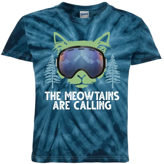 The Meowtains Are Calling Kids Tie-Dye T-Shirt