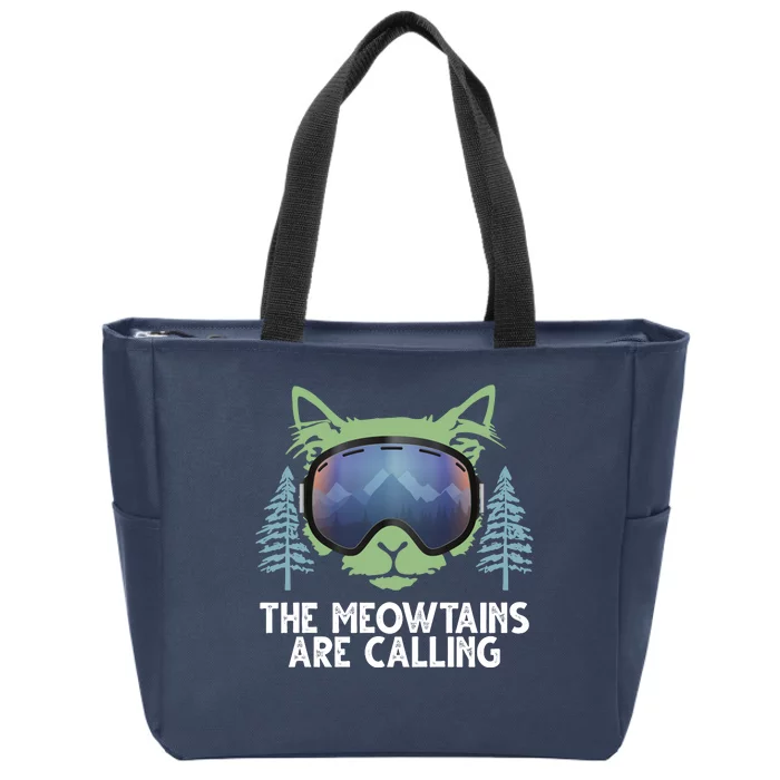 The Meowtains Are Calling Zip Tote Bag