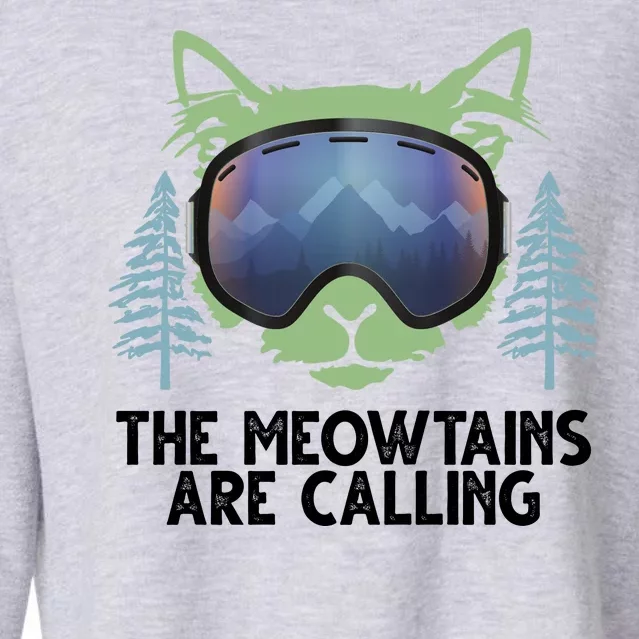 The Meowtains Are Calling Cropped Pullover Crew