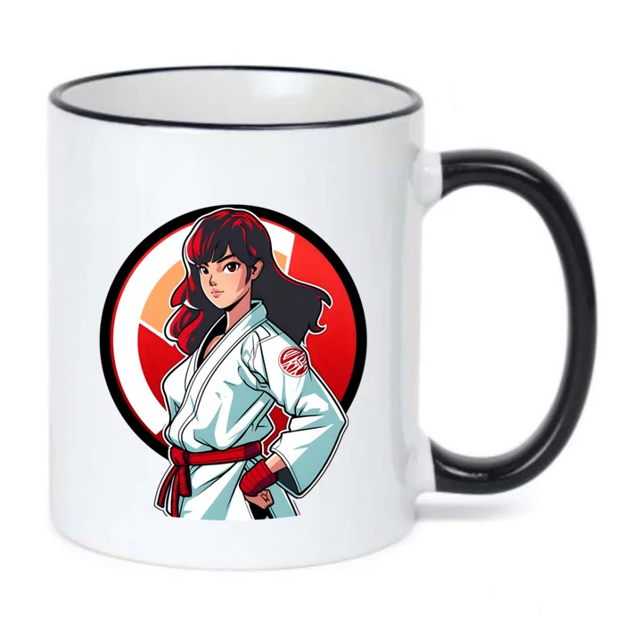 Taekwondo Mom As A Fighter Design Taekwondo Fighter Gift Black Color Changing Mug