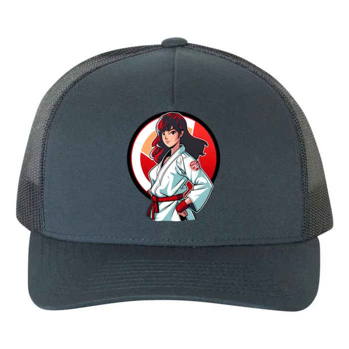 Taekwondo Mom As A Fighter Design Taekwondo Fighter Gift Yupoong Adult 5-Panel Trucker Hat