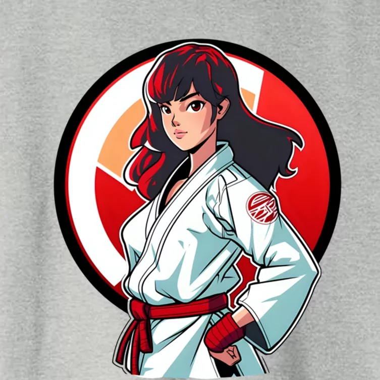 Taekwondo Mom As A Fighter Design Taekwondo Fighter Gift Women's Crop Top Tee