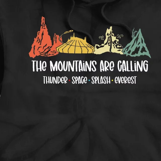 The Mountains Are Calling Space Splash Thunder Everest Tie Dye Hoodie