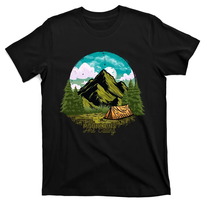 The Mountains Are Calling Camping Graphic T-Shirt