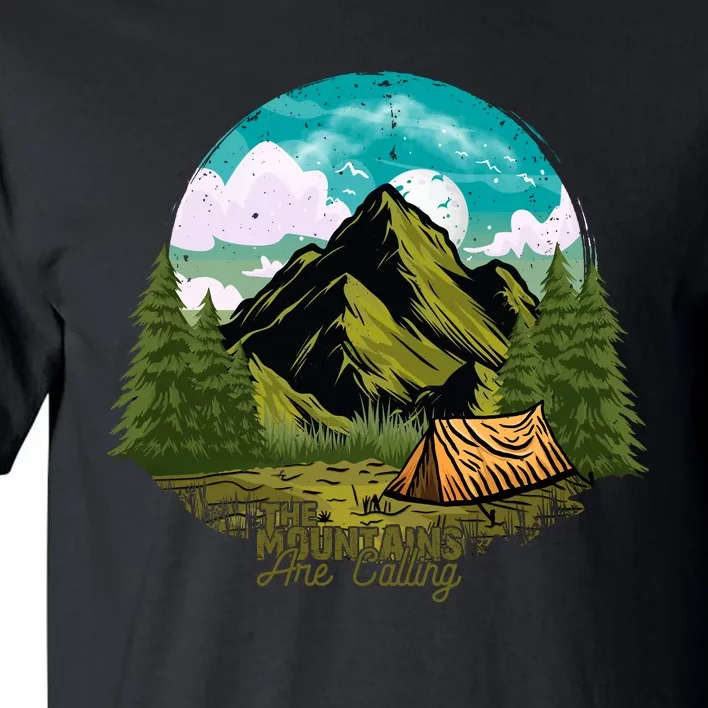 The Mountains Are Calling Camping Graphic Tall T-Shirt