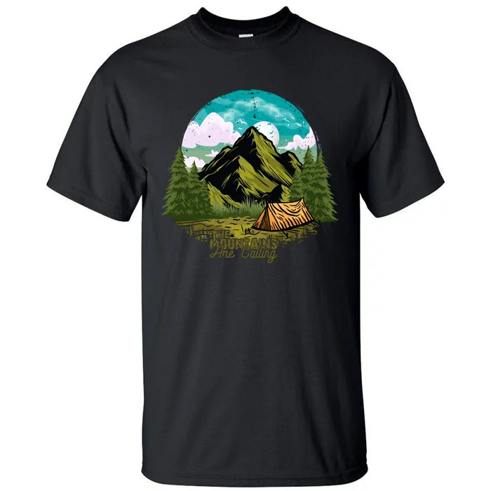 The Mountains Are Calling Camping Graphic Tall T-Shirt