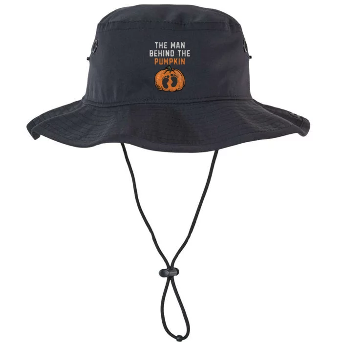 The Man Behind The Pumpkin Dad Halloween Pregnancy Reveal Legacy Cool Fit Booney Bucket Hat