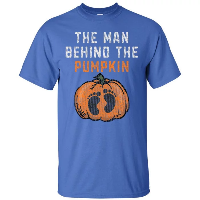 The Man Behind The Pumpkin Dad Halloween Pregnancy Reveal Tall T-Shirt