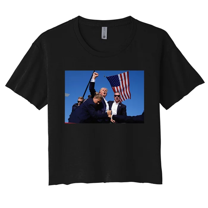 Trump Meme Butler Pennsylvania Trump Rally Today Trump 2024 Women's Crop Top Tee