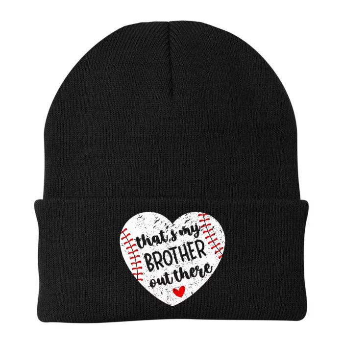 That’S My Brother Out There Baseball Sister Knit Cap Winter Beanie