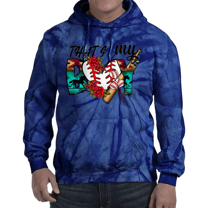 That's My Boy Cool Baseball Design Tie Dye Hoodie