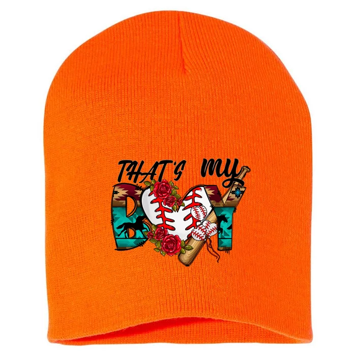 That's My Boy Cool Baseball Design Short Acrylic Beanie