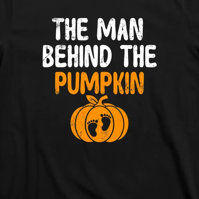 The Man Behind The Pumpkin Pregnancy Halloween T-Shirt