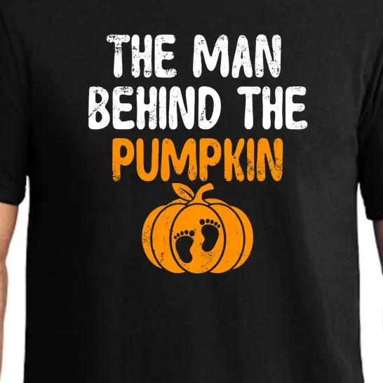 The Man Behind The Pumpkin Pregnancy Halloween Pajama Set