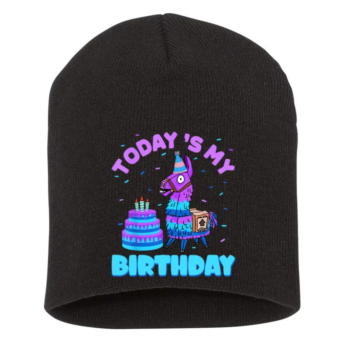 Todays My Birthday Llama Birthday Party Decorations Short Acrylic Beanie