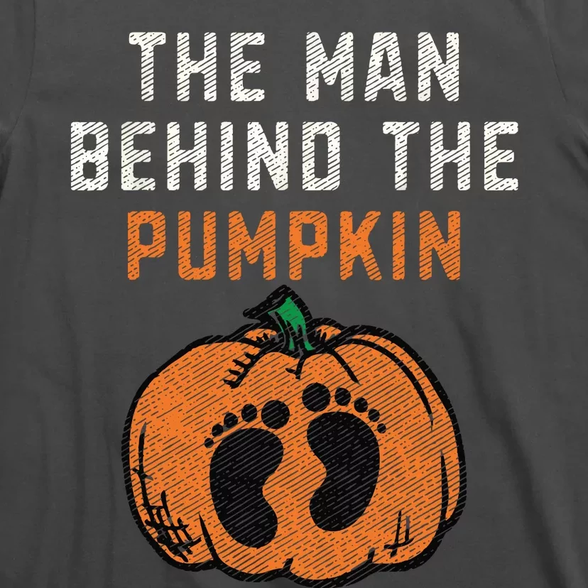 The Man Behind The Pumpkin Dad Halloween Pregnancy Reveal T-Shirt