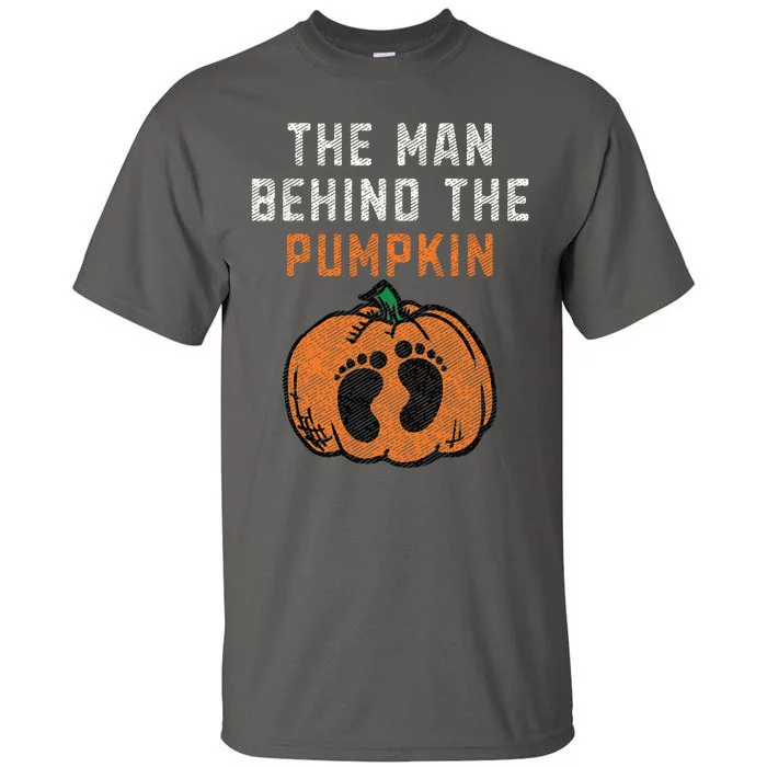 The Man Behind The Pumpkin Dad Halloween Pregnancy Reveal Tall T-Shirt