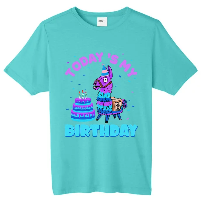 Todays My Birthday Llama Family Party Decorations ChromaSoft Performance T-Shirt