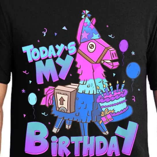 Todays My Birthday Llama Birthday Pajama Set